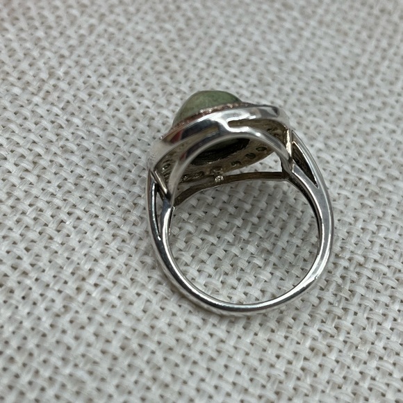 Vintage Sterling Silver Ring with Serpentine Gemstone – Size 6.5 - Picture 10 of 15